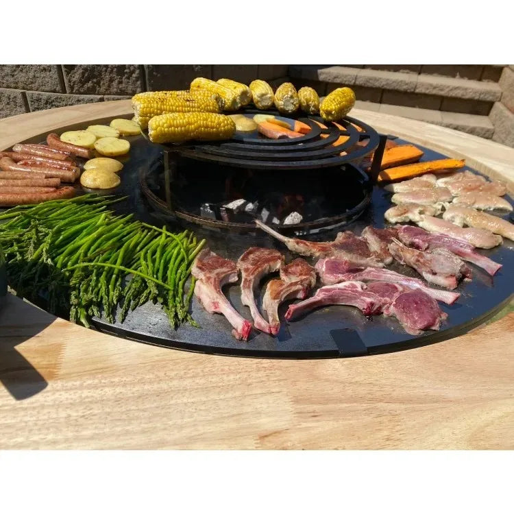 Weathering Steel Fire Pit Grill
