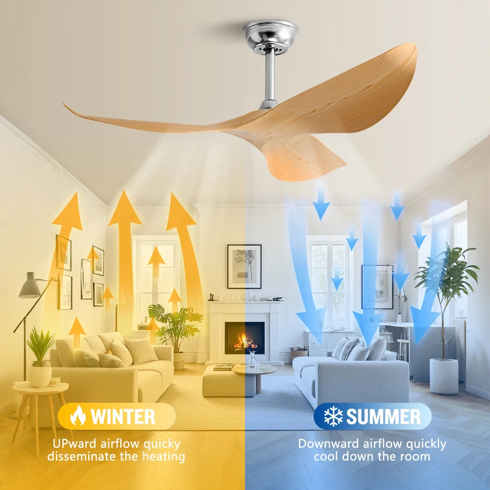 Modern Ceiling Fan Without Light Remote control