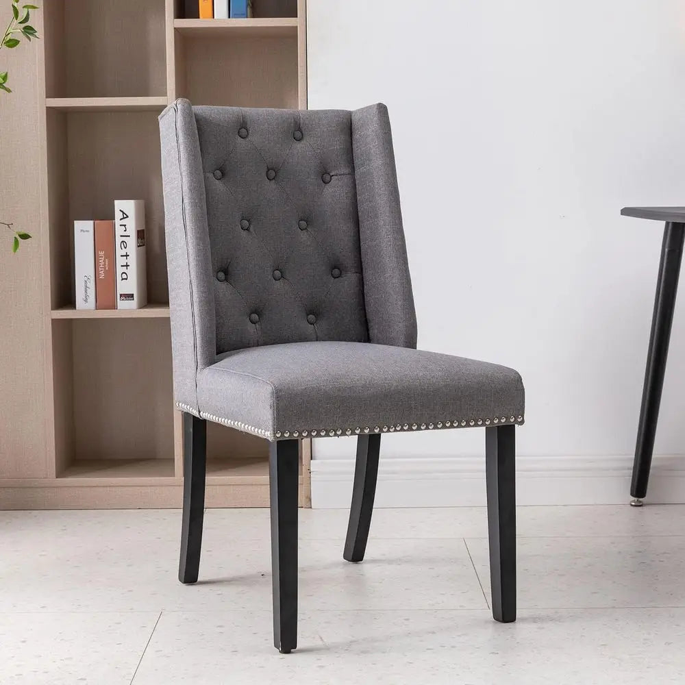 Pair of Elegant Wooden Dining Chairs