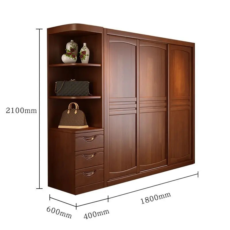 Wardrobe Solid wood sliding door