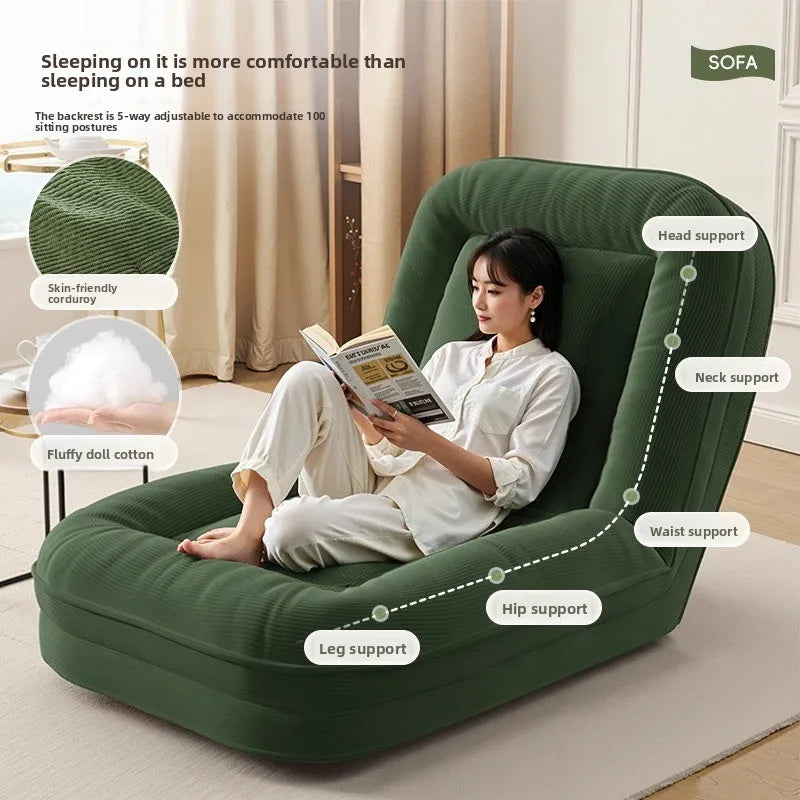 Lazy sofa reclining and sleeping tatami back recliner