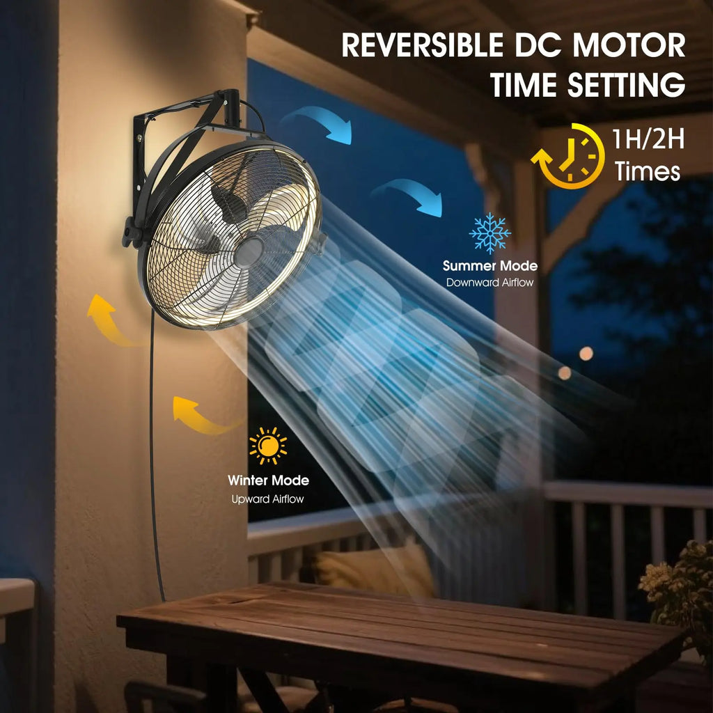 Large Fan 20-Inch Ceiling Lamp Fan Industrial Commercial Use Electric Fan Black Wall Fan Strong Wind House Metal Mounted Fan