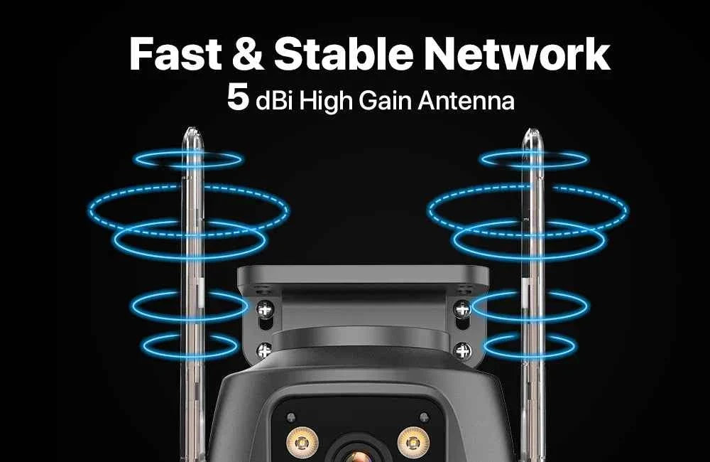 External Wifi PTZ Camera Dual Lens 4K 8MP HD Outdoor IP Camera 4MP Auto Tracking