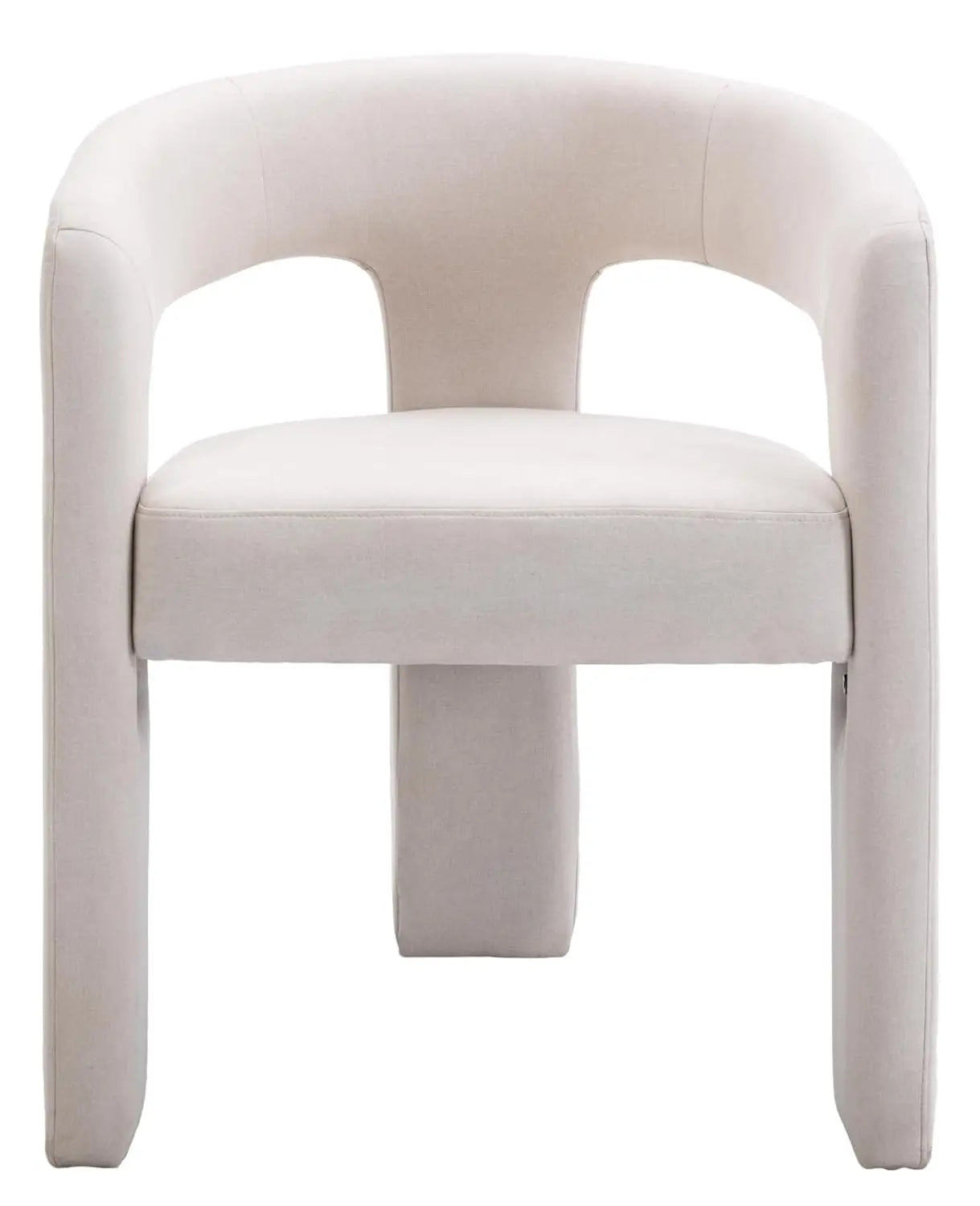 Upholstered Barrel Dining Chair Faux Leather