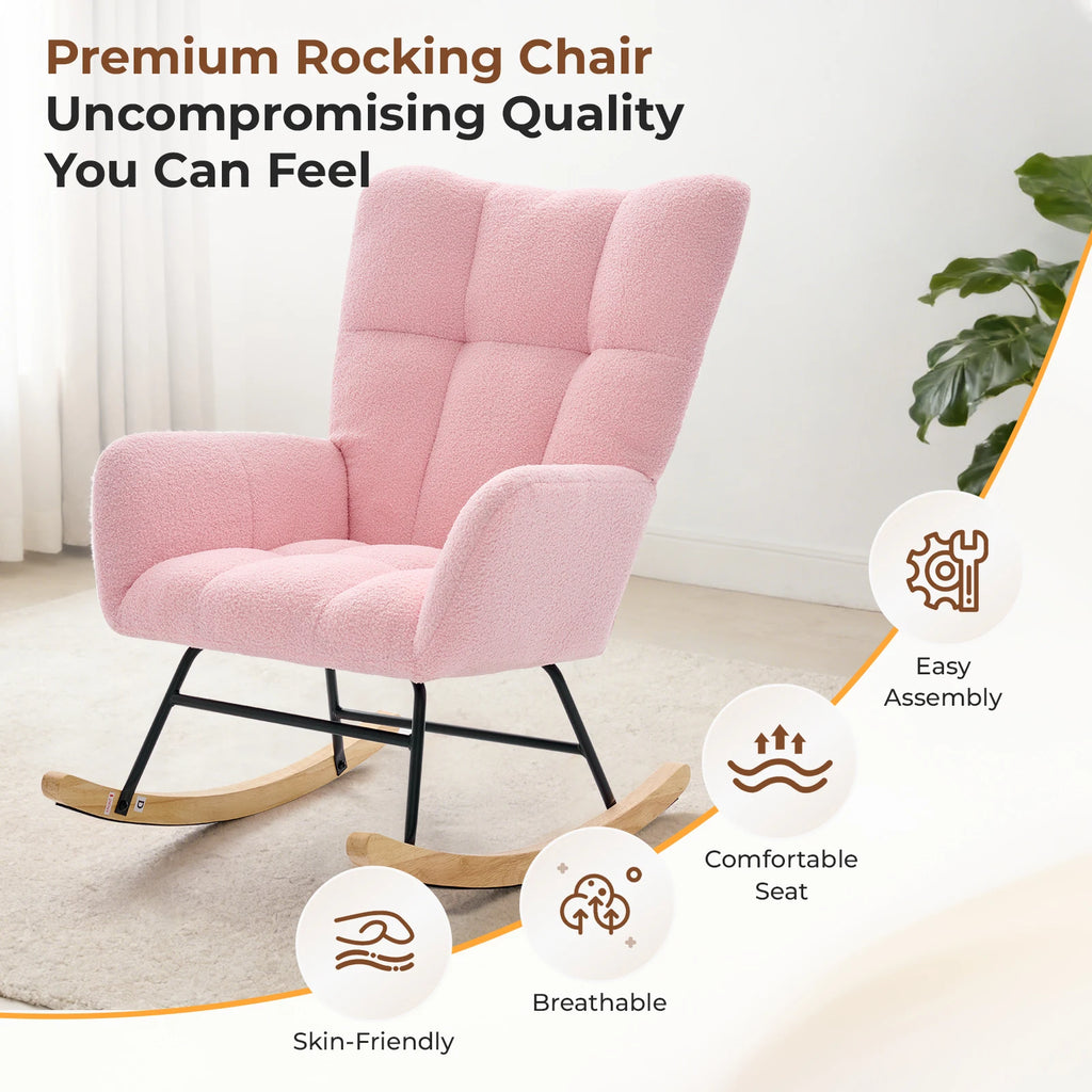 Upholstered Saucer Rocking Chair