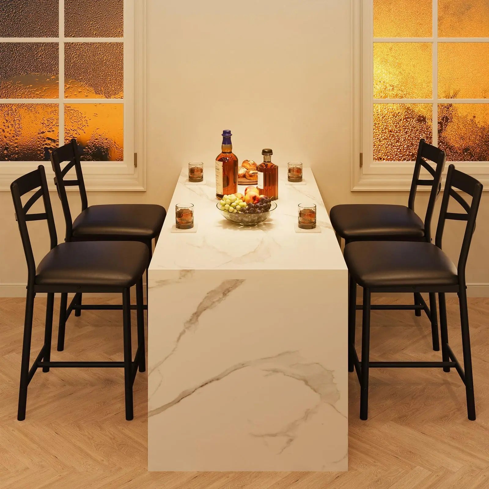 26 Inch Bar Stools Set of 4, Counter Height
