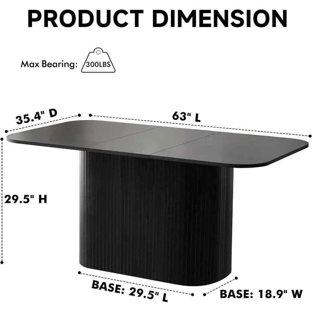 63 Modern Pedestal Dining Table