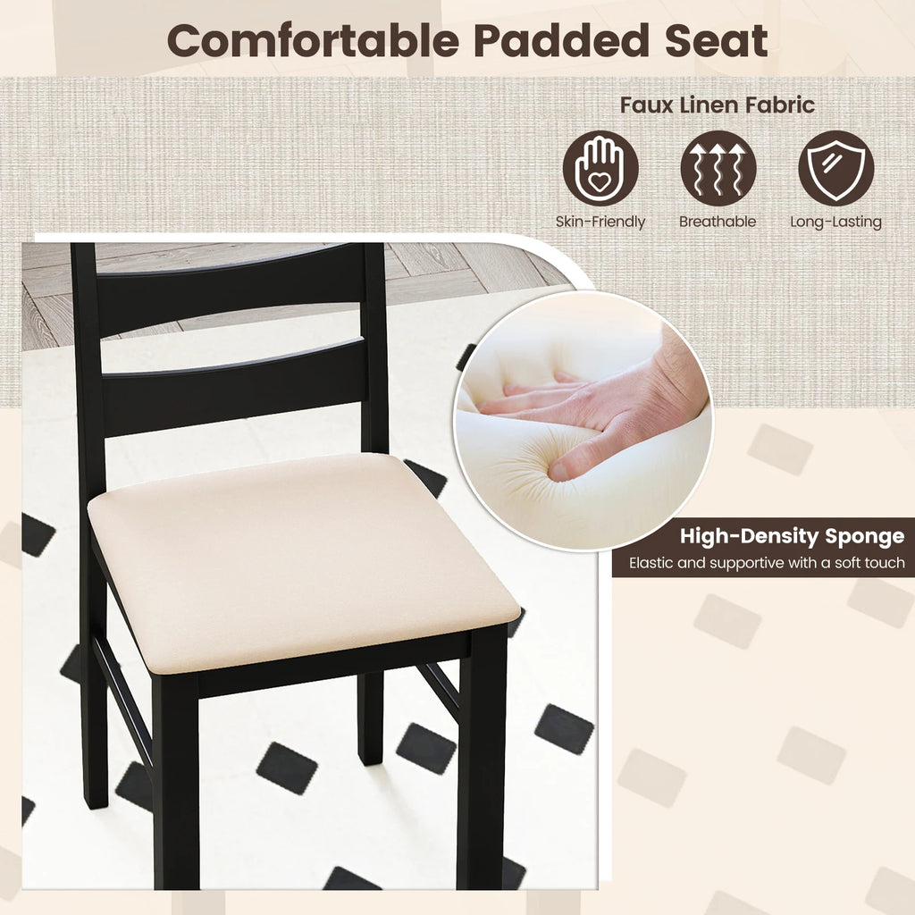 2 High Back Dining Room Chairs w/ Padded Seat