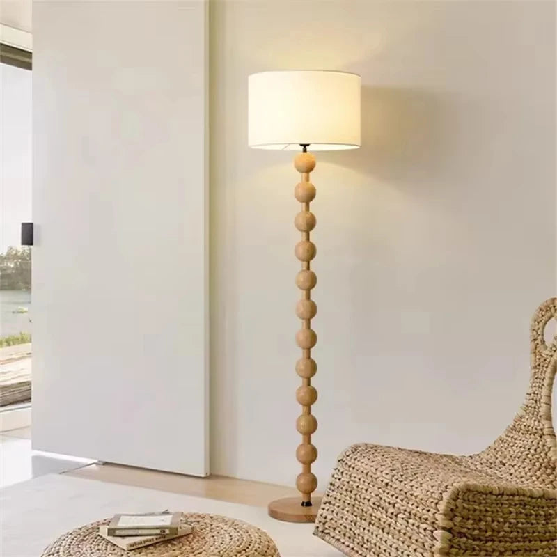 Solid Wood Living Room Floor Lamp
