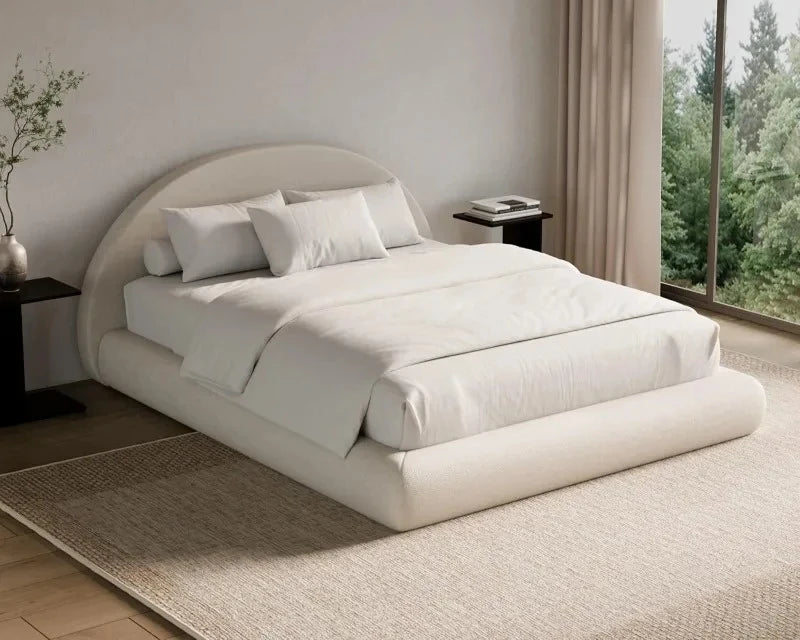 Velvet Curved Arched Base with Headboard