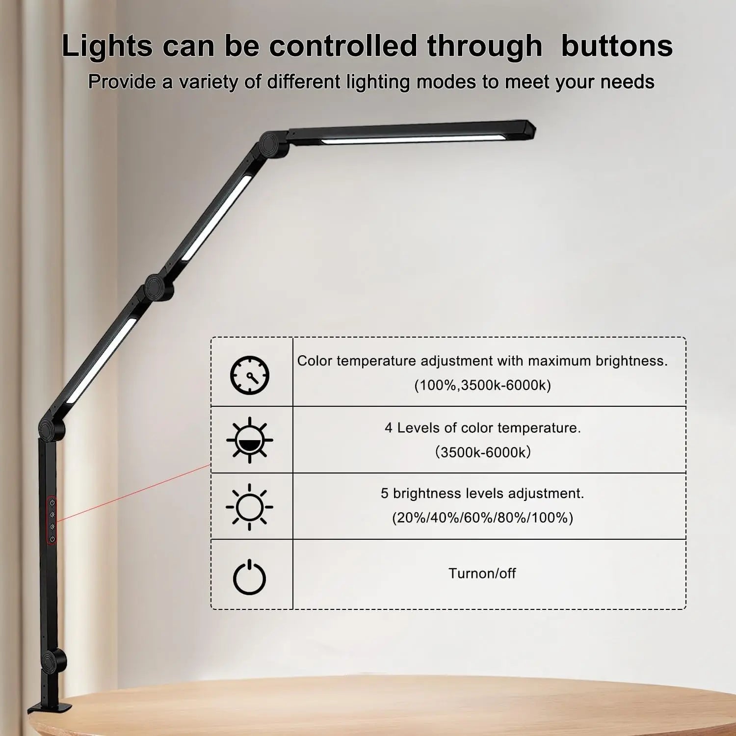 LED Desk Lamp with Flexible Clamp