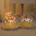 LED Ornaments Handmade Artificial Tulip Flower Night Lamp