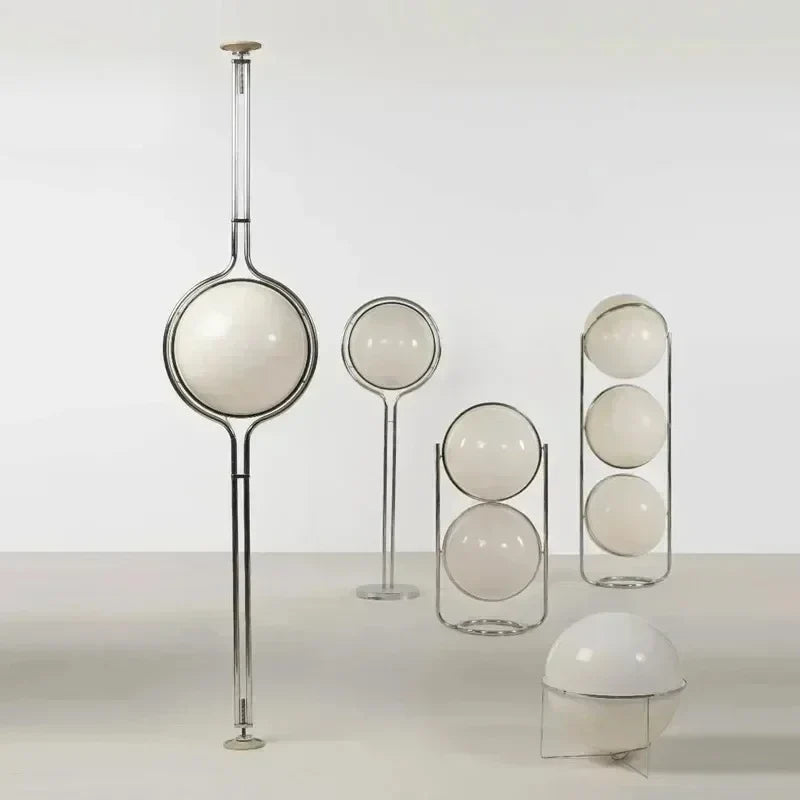 Modern Creative Floor Lamp White Yellow Acrylic Ball