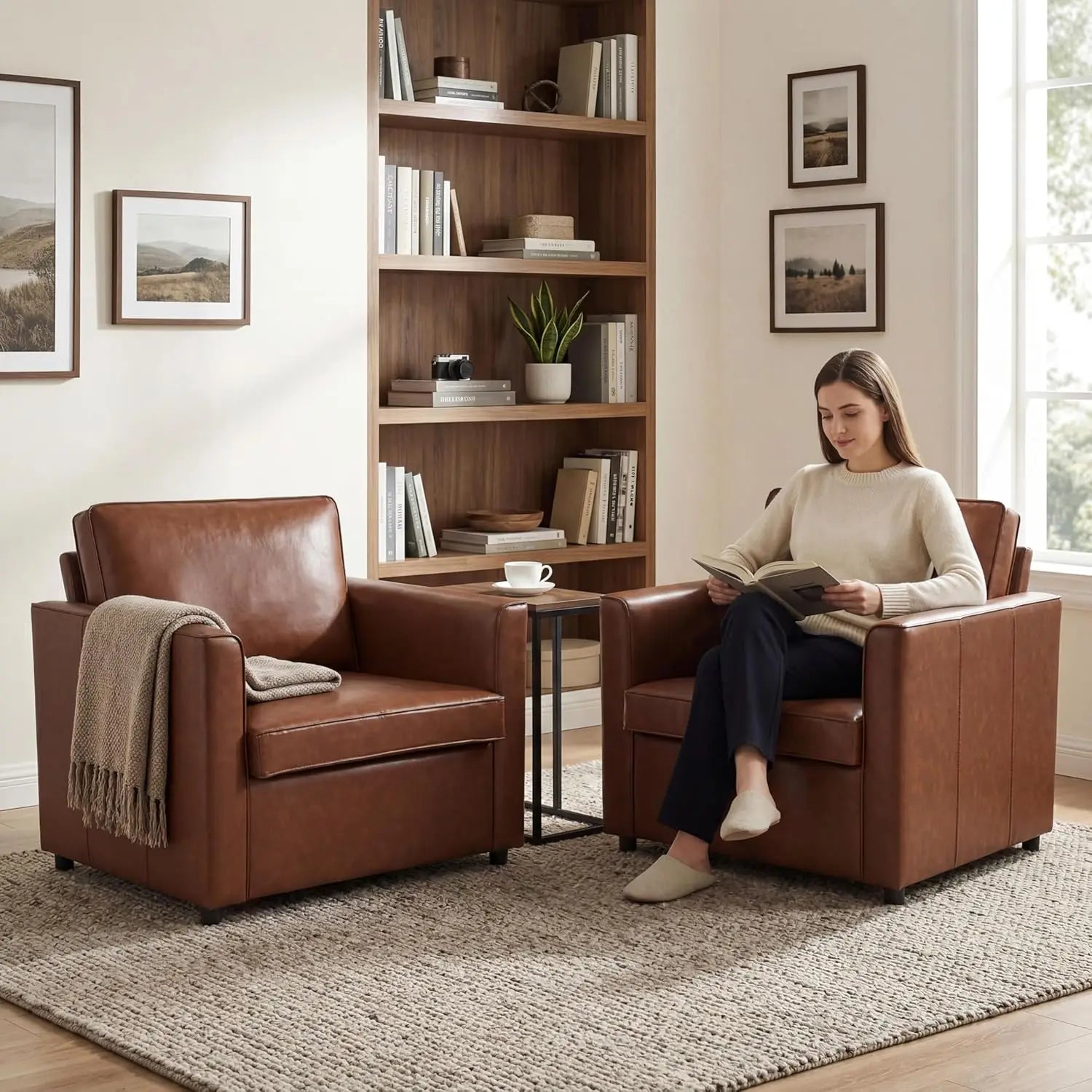 Armchair Set of 2, 39" Deep Seat Cushion