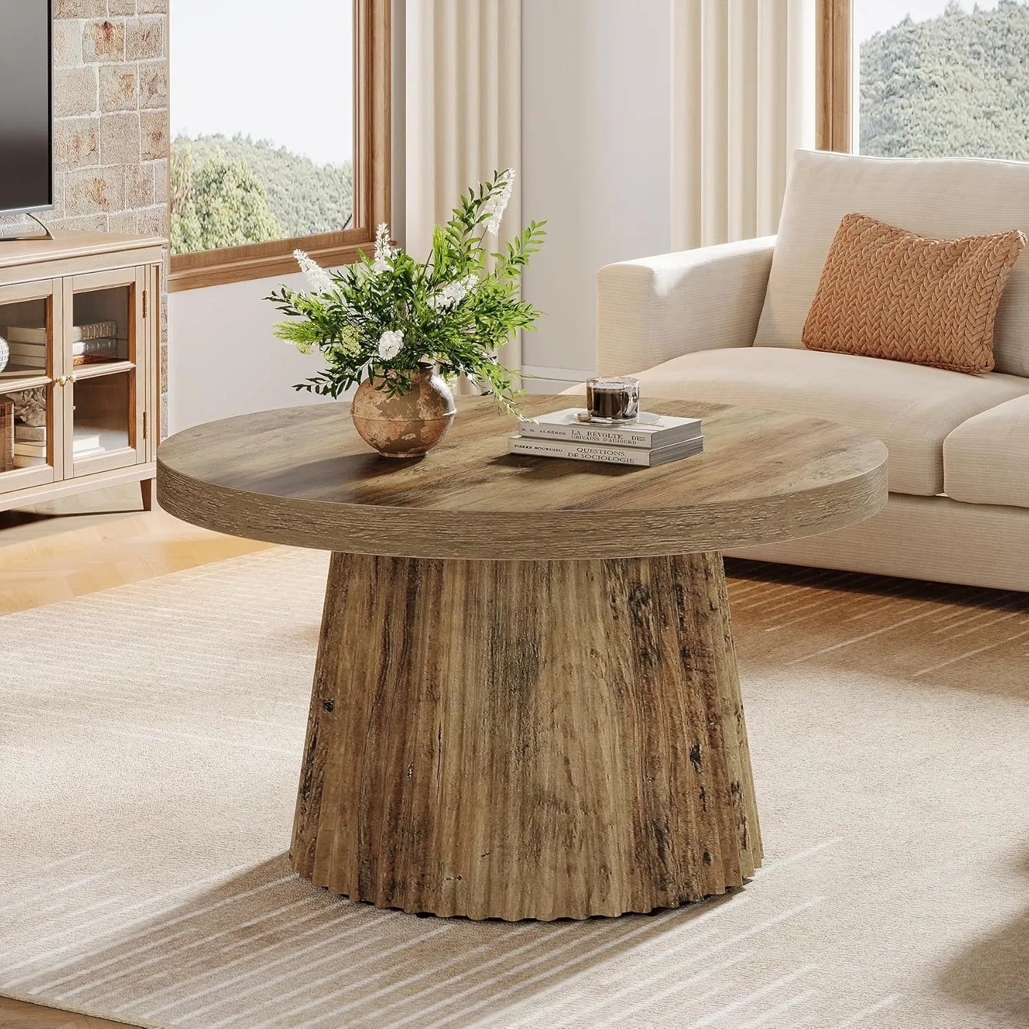 Small Farmhouse Round Coffee Table