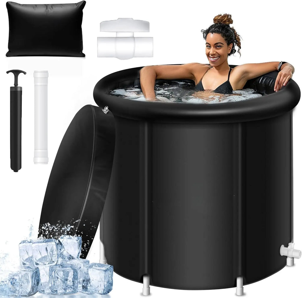 Portable Large Ice Bath Tub with Lid,