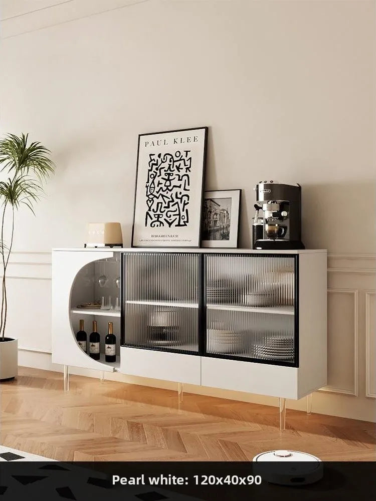 Cream Buffet Wood Island Storage