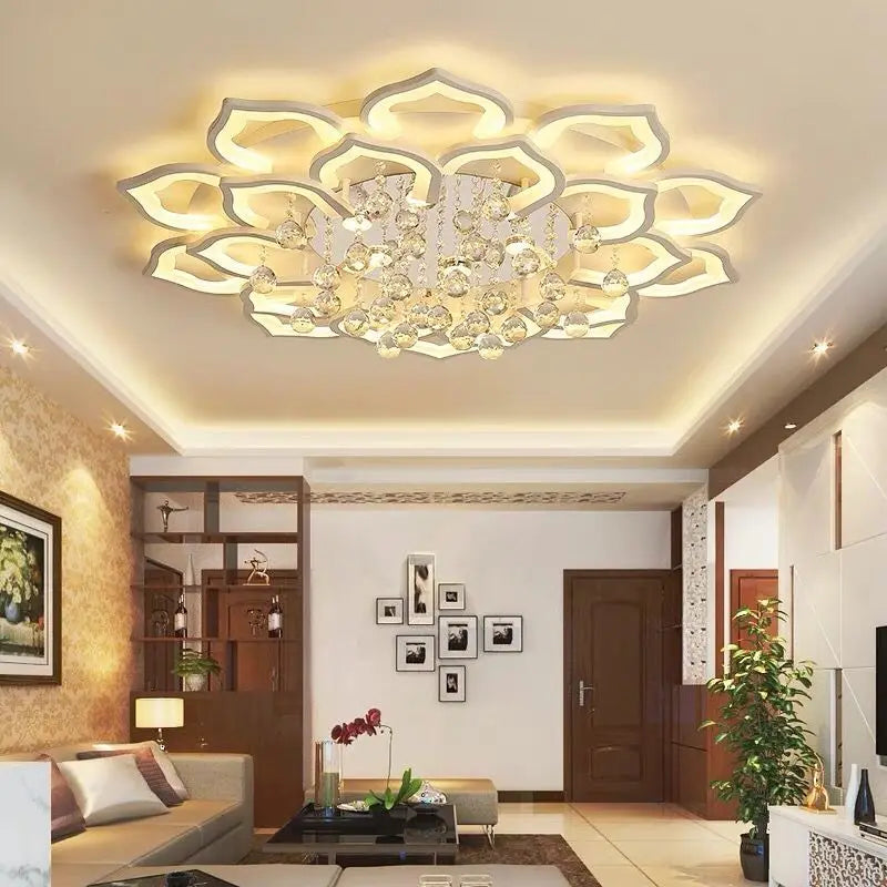 Modern Crystal Ceiling Chandelier LED Lights