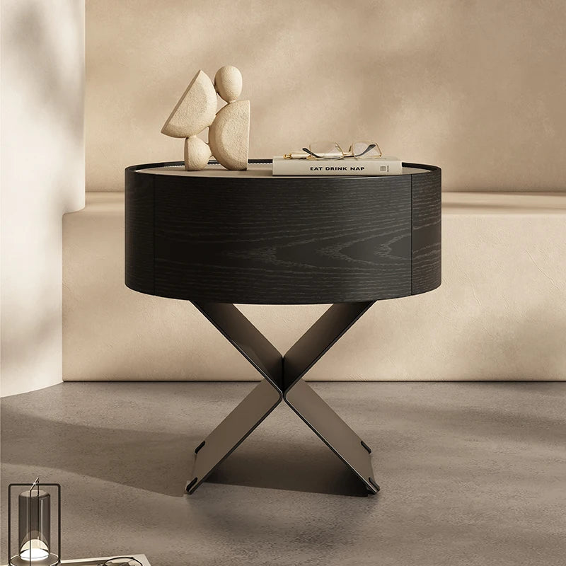 Simple Nightstands Round Design