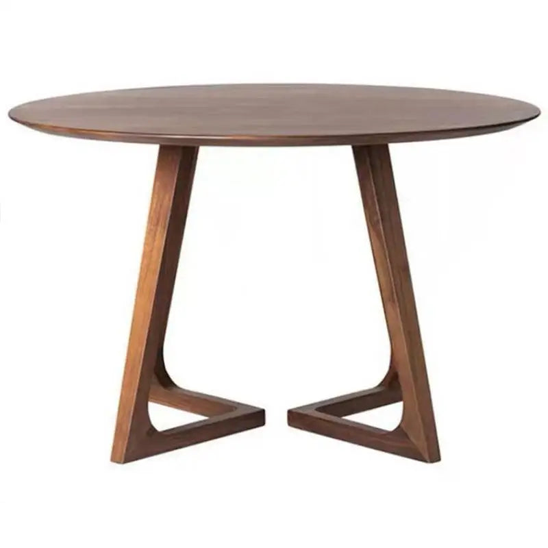 Japanese style round solid wood  dining table