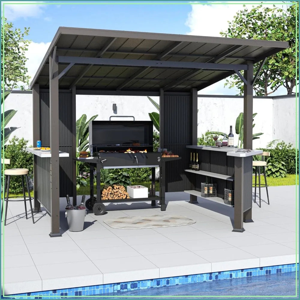 10x10 Hardtop Grill Gazebo Outdoor