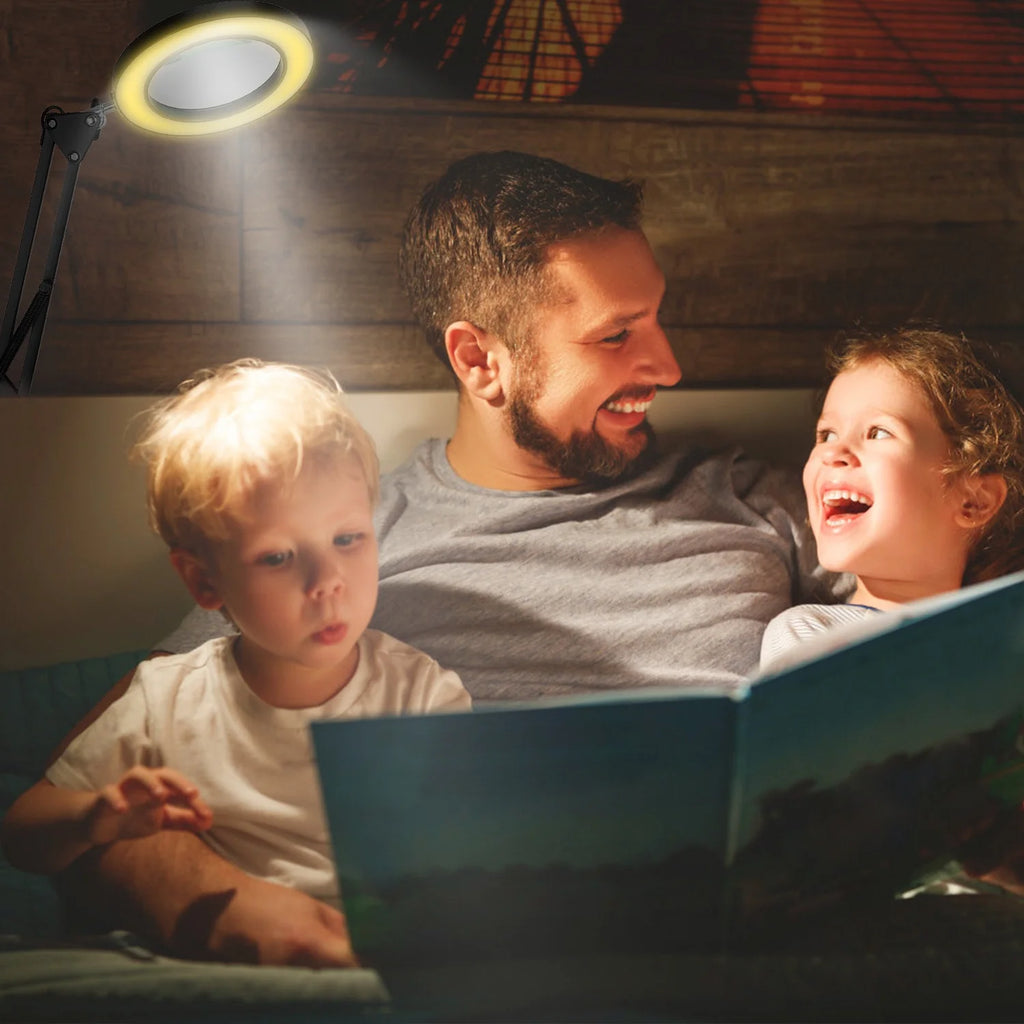 2-in-1 8X LED Magnifying Lamp with Light,