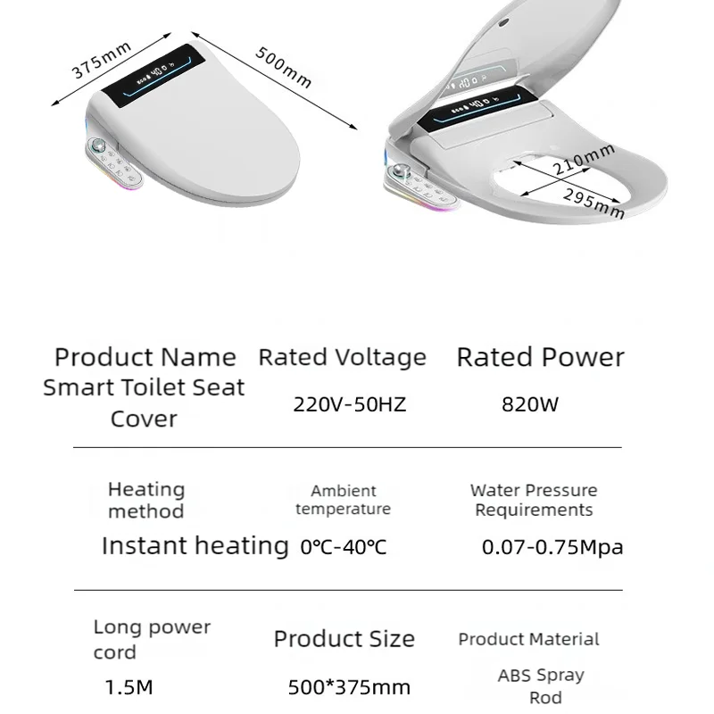Japanese Instant Heating Smart Bidet Toilet Seat