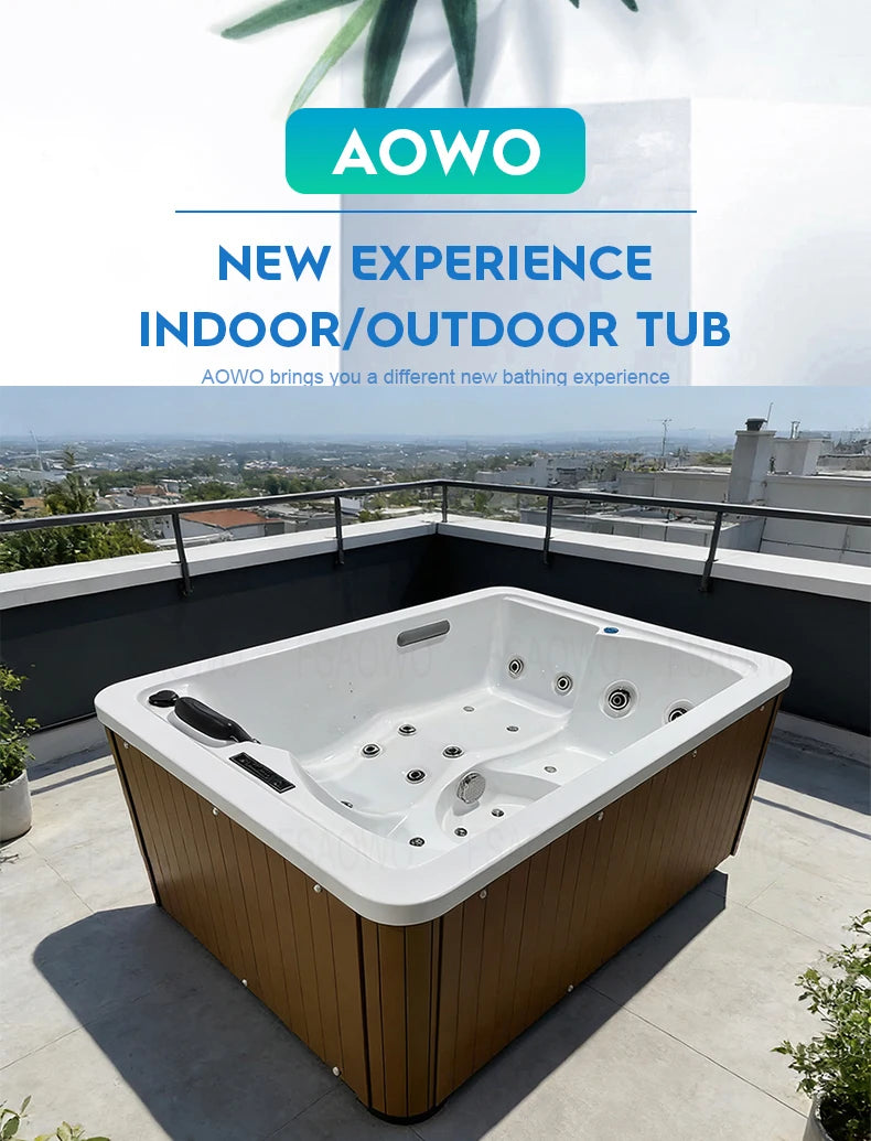 3 Person Hot Tub Outdoor Garden Jacuzzi