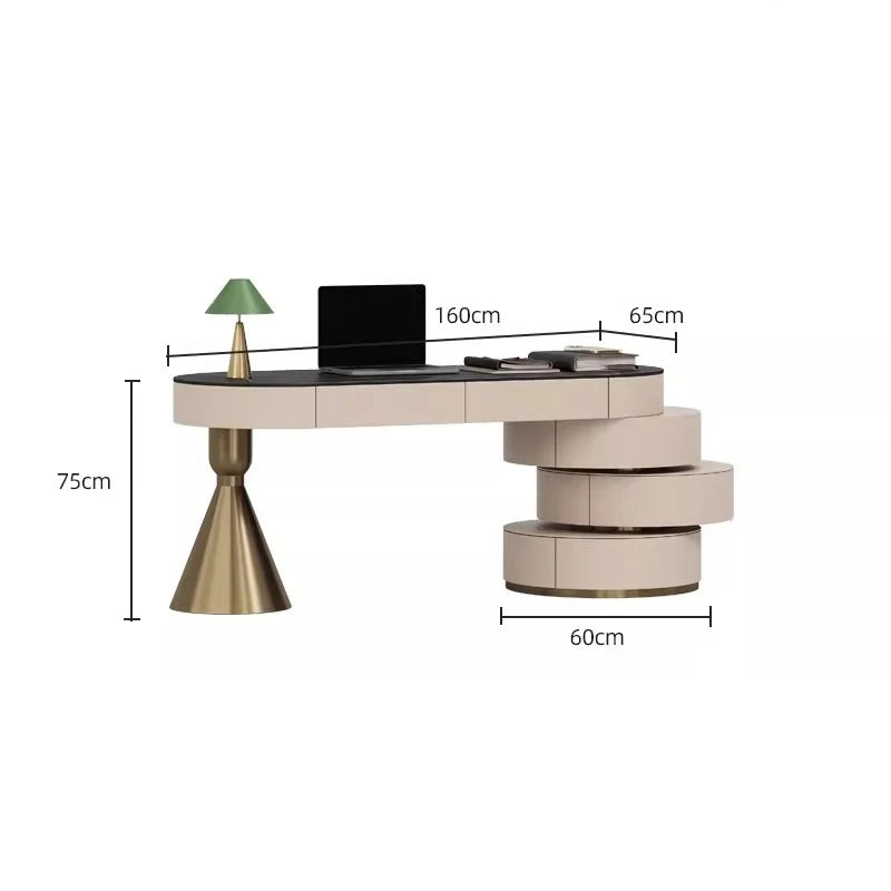 Italian Luxury Sintered Stone Modern Desk