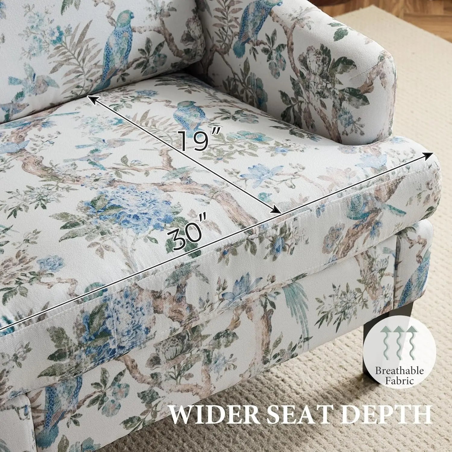 Accent Chair with Floral Upholstery