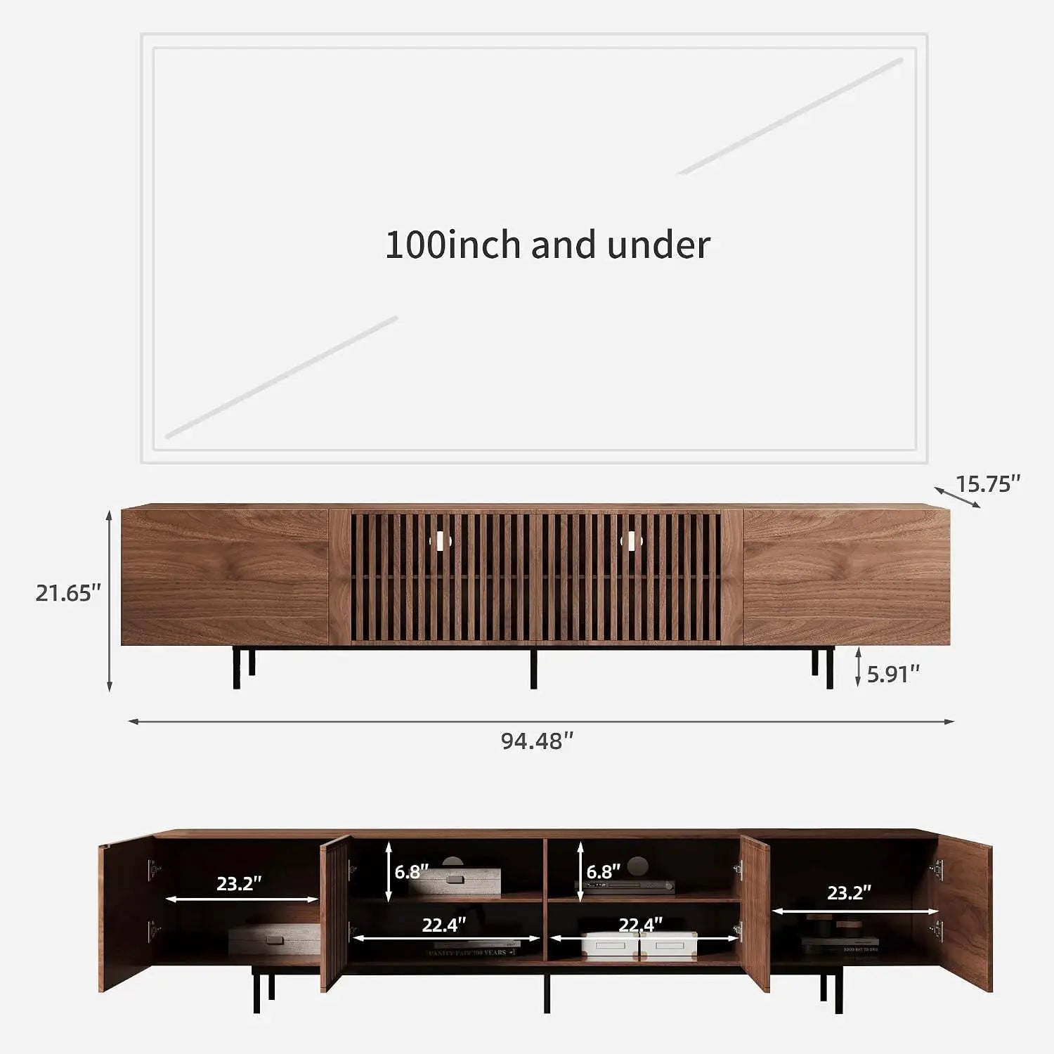 Large Entertainment Center Media Console