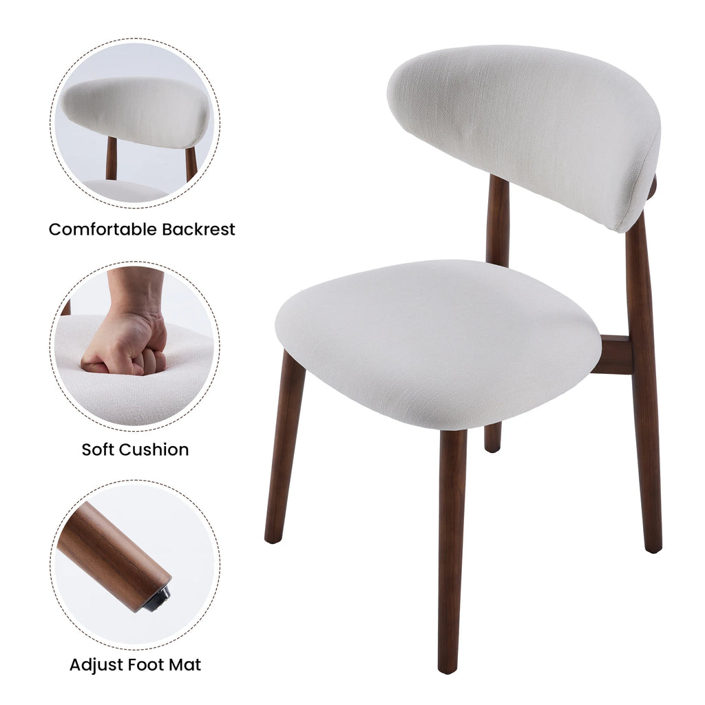 Farini Solid Wood Dining Chairs Set of 2