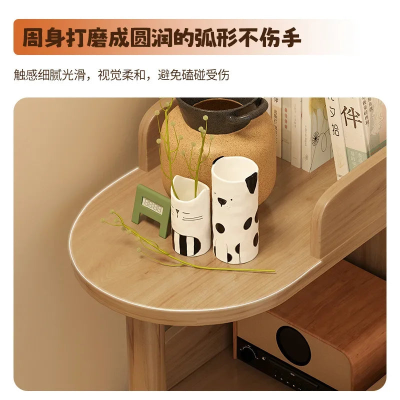 Wooden Corner Multi-Layer Side Table