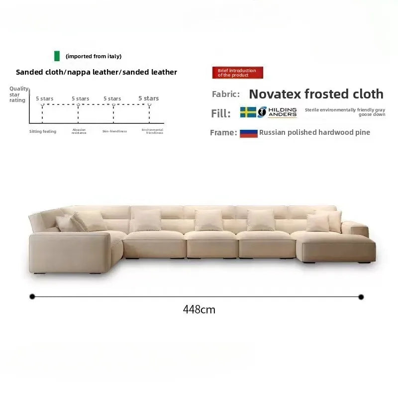 Beige Living Room Combination Sofa