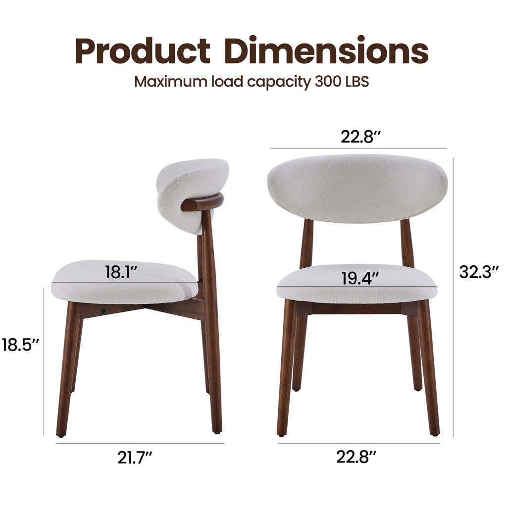 Farini Solid Wood Dining Chairs Set of 2