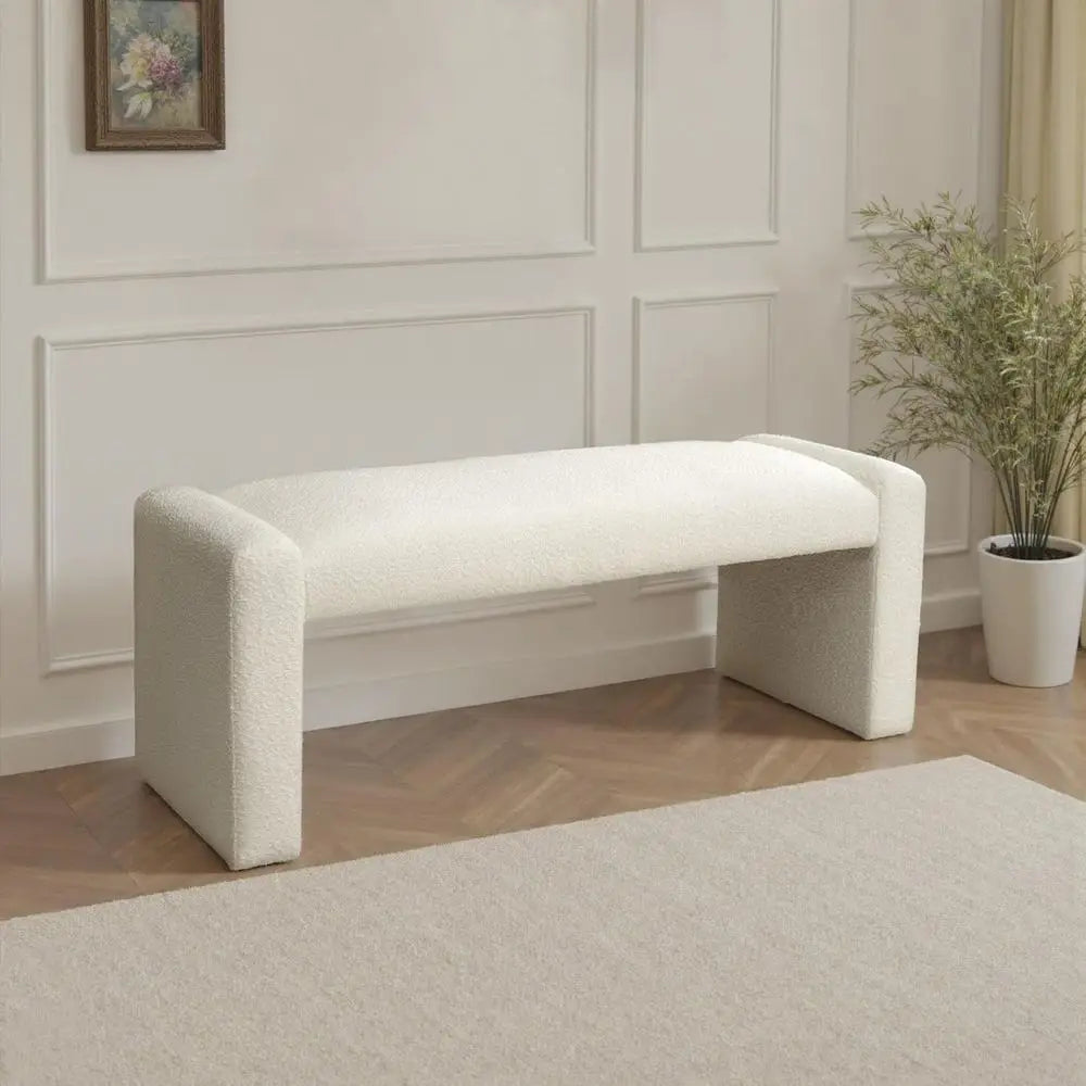 End of Bed Fabric Upholstered Bench,