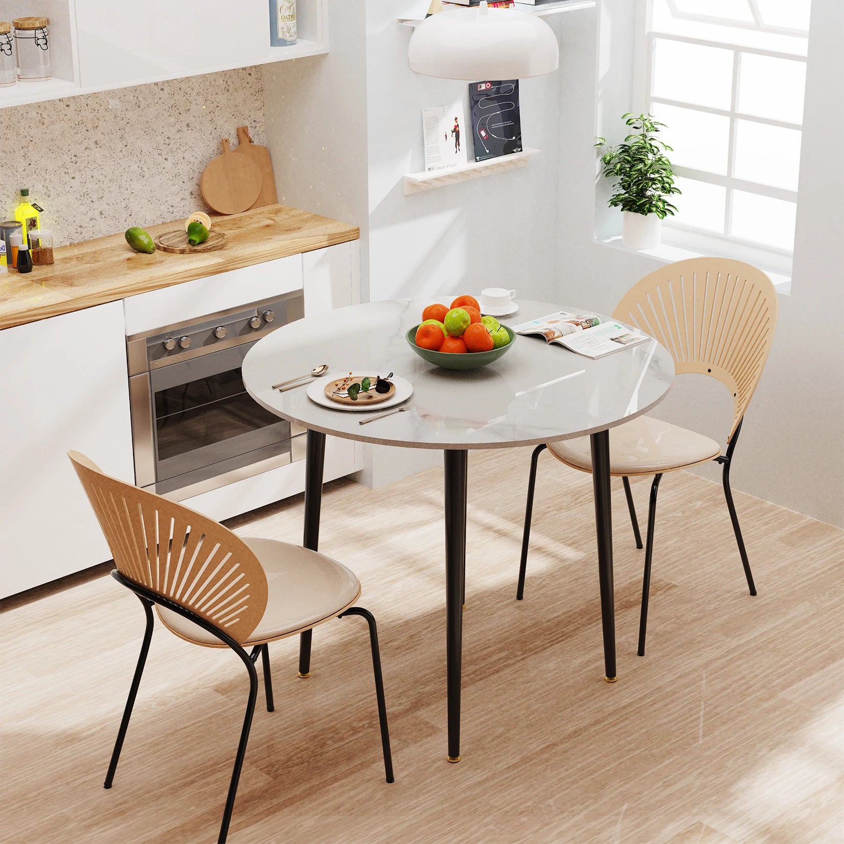 32" Sintered Stone Dining Table Round