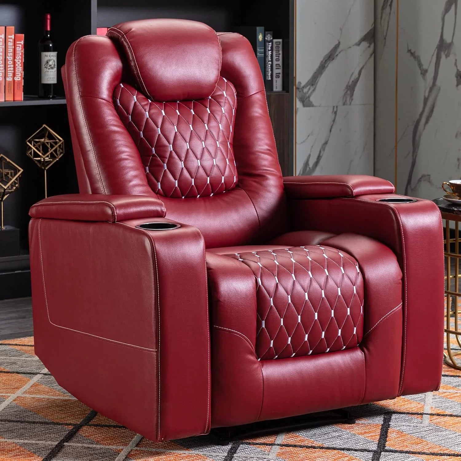 Electric Power Recliner Chair with USB Ports and Cup Holders