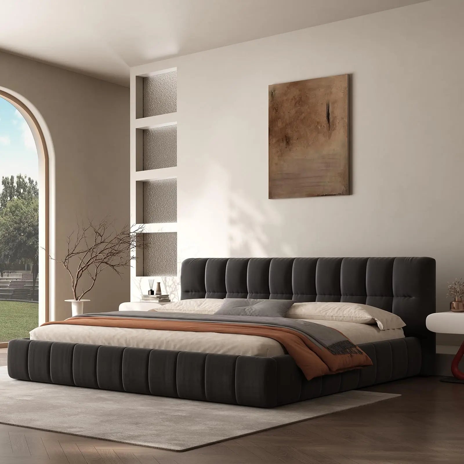 Queen Size Modern Cloud Platform Bed