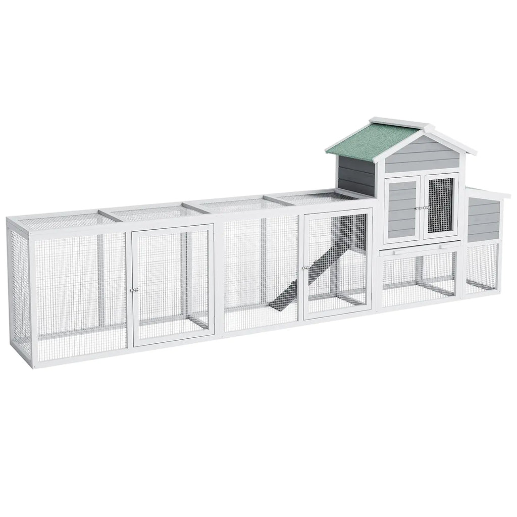 Wooden Chicken Coop with Nesting Box Waterproof Sliding