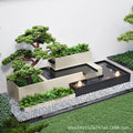 Outdoor flower box, seat combination