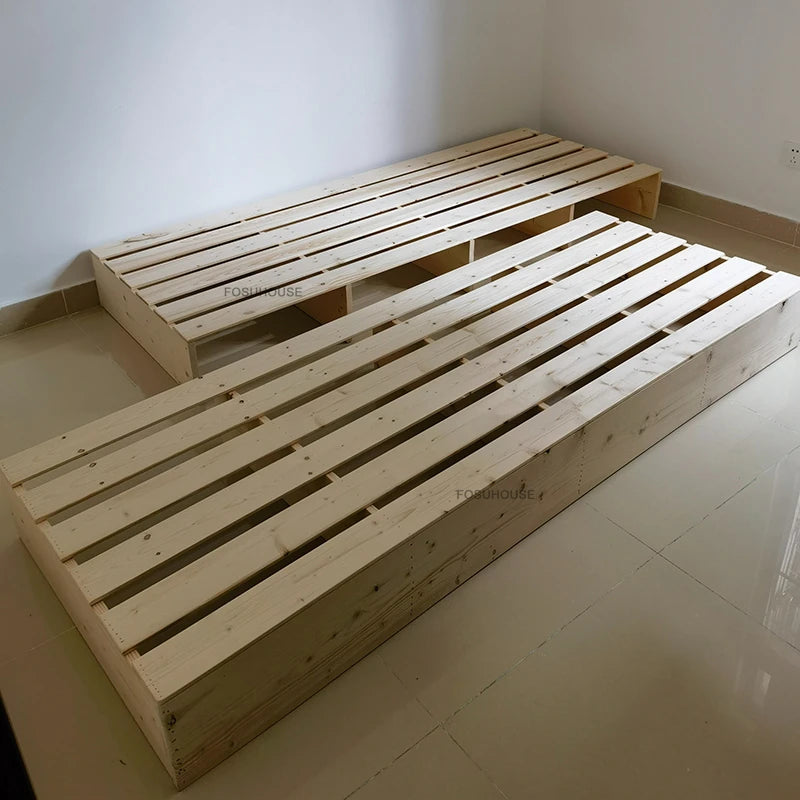 Tatami Solid Wood Japanese Queen Double Bed Frame