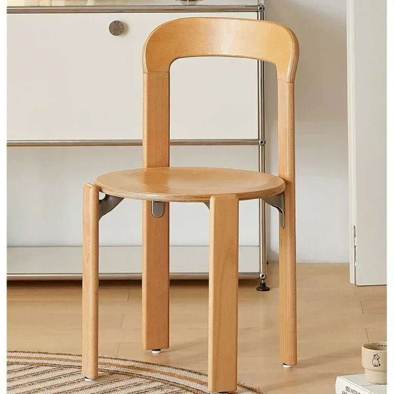 Solid Wood Dining Stackable  Kitchen Chair