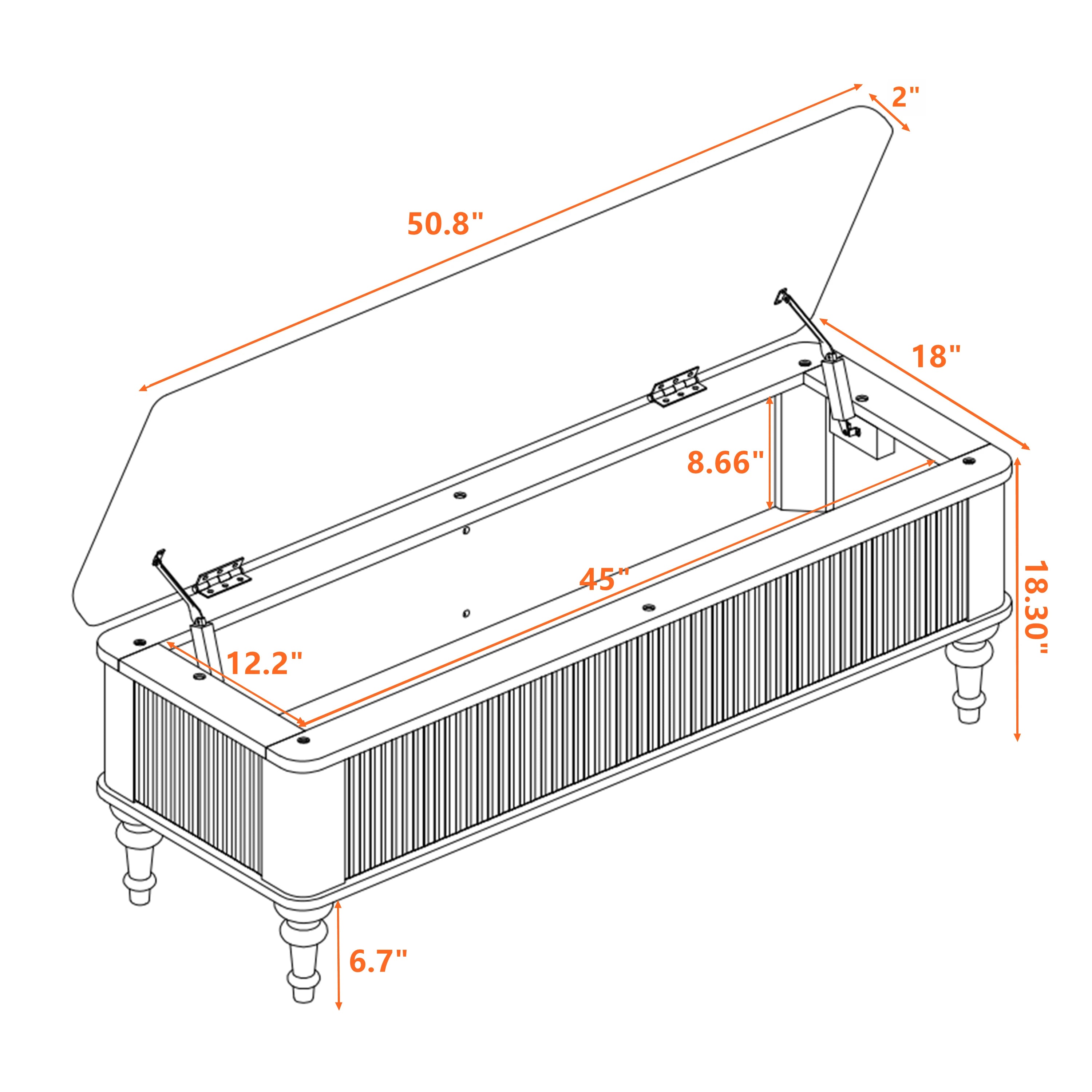 Multi-Functional Storage Ottoman Bench