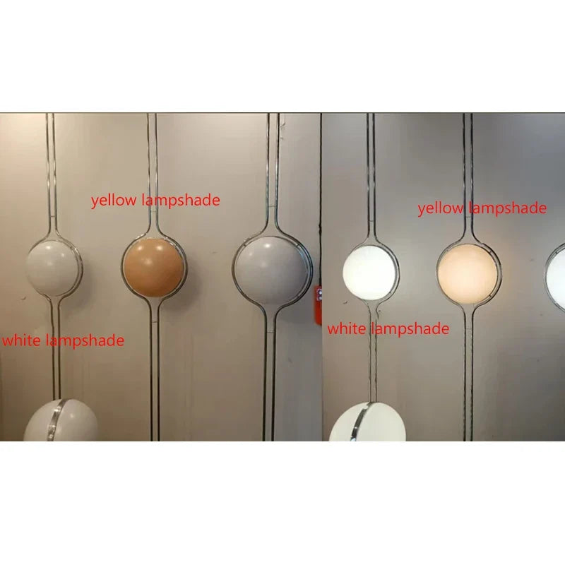 Modern Creative Floor Lamp White Yellow Acrylic Ball