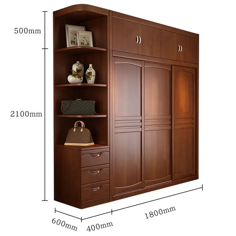 Wardrobe Solid wood sliding door