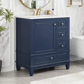 30" Blue Bathroom Vanity w/ Ceramic Sink