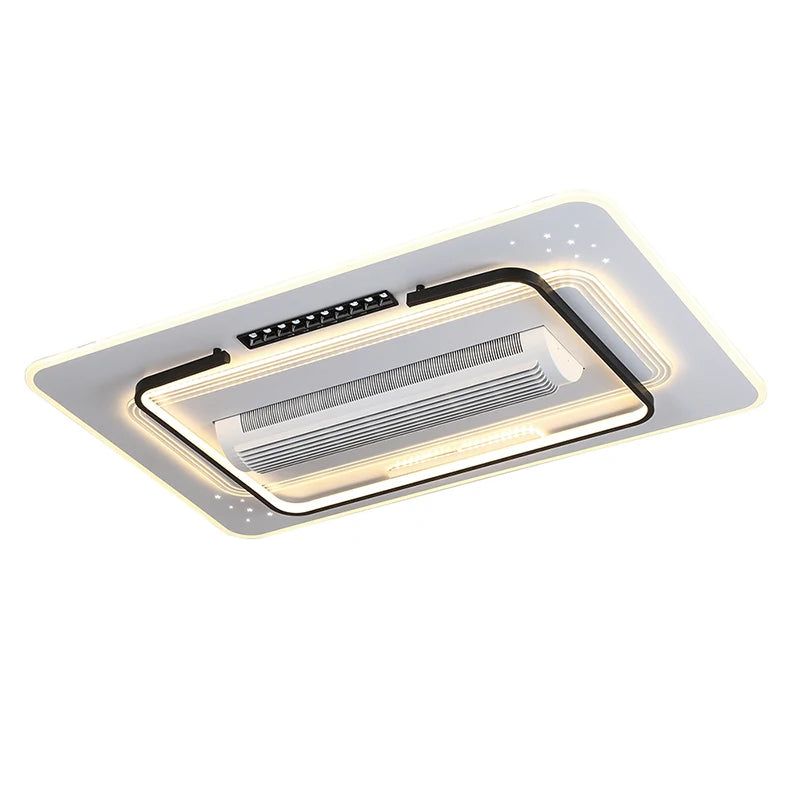 Invisible Bladeless LED Ceiling Fan Light Remote Control Ceiling Fan Lamp Home Decor Living Room Bedroom