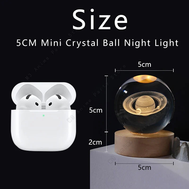 Unique 3D Crystal Ball Night LED Bedside Lamp