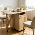 Foldable Dining Table for Small Space Space Saving Multi - purpose Folding Table with Storage for Kitchen Living Room Bedroom Home Office